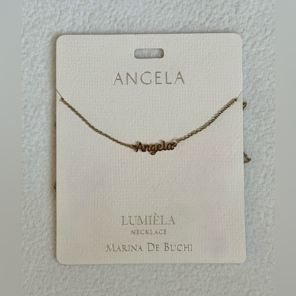 Marina De Buchi “Angela” Name Necklace – Lumièla Collection